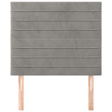 Vidaxl hoofdbord lichtgrijs 90x5x118 128 cm fluweel