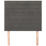 Vidaxl hoofdbord donkergrijs 90x5x118 128 cm fluweel