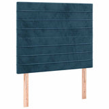 Vidaxl hoofdbord donkerblauw 90x5x118 128 cm fluweel