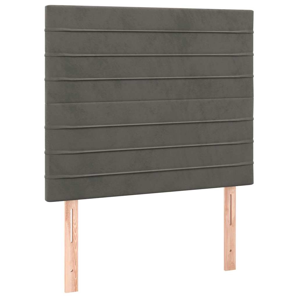 Vidaxl hoofdbord donkergrijs 100x5x118 128 cm fluweel