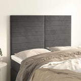 Vidaxl hoofdbord donkergrijs 144x5x118 128 cm fluweel