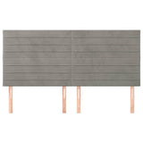 Vidaxl hoofdbord lichtgrijs 160x5x118 128 cm fluweel