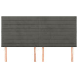 Vidaxl hoofdbord donkergrijs 160x5x118 128 cm fluweel