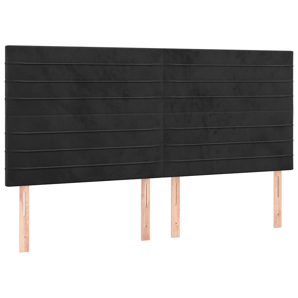 Vidaxl hoofdbord zwart 160x5x118 128 cm fluweel