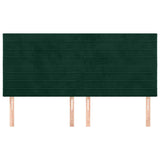 Vidaxl hoofdbord donkergroen 160x5x118 128 cm fluweel