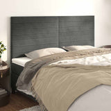 Vidaxl hoofdbord donkergrijs 180x5x118 128 cm fluweel