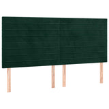 Vidaxl hoofdbord donkergroen 180x5x118 128 cm fluweel