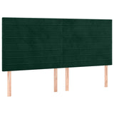 Vidaxl hoofdbord donkergroen 200x5x118 128 cm fluweel