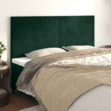 Vidaxl hoofdbord donkergroen 200x5x118 128 cm fluweel