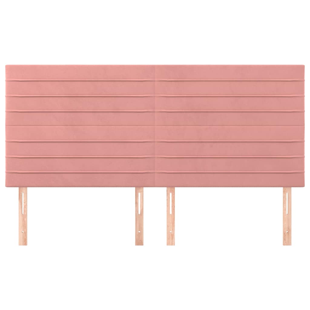 Vidaxl hoofdbord roze 200x5x118 128 cm fluweel