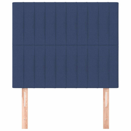 Vidaxl hoofdbord blauw 90x5x118 128 cm stof