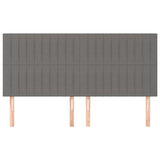 Vidaxl hoofdbord donkergrijs 180x5x118 128 cm stof