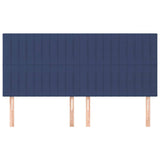 Vidaxl hoofdbord blauw 180x5x118 128 cm stof