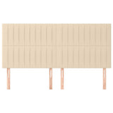 Vidaxl hoofdbord crème 200x5x118 128 cm stof