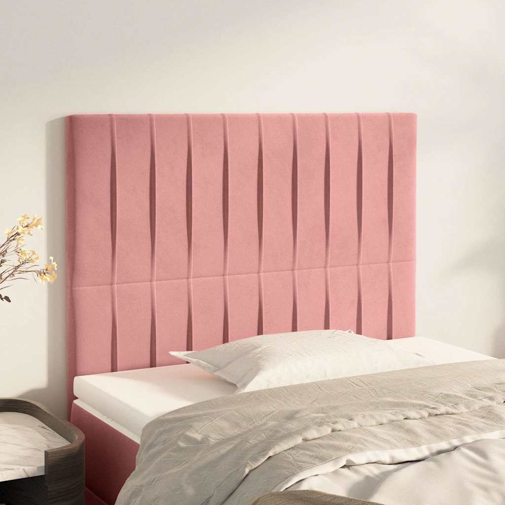 Vidaxl hoofdbord roze 100x5x118 128 cm fluweel