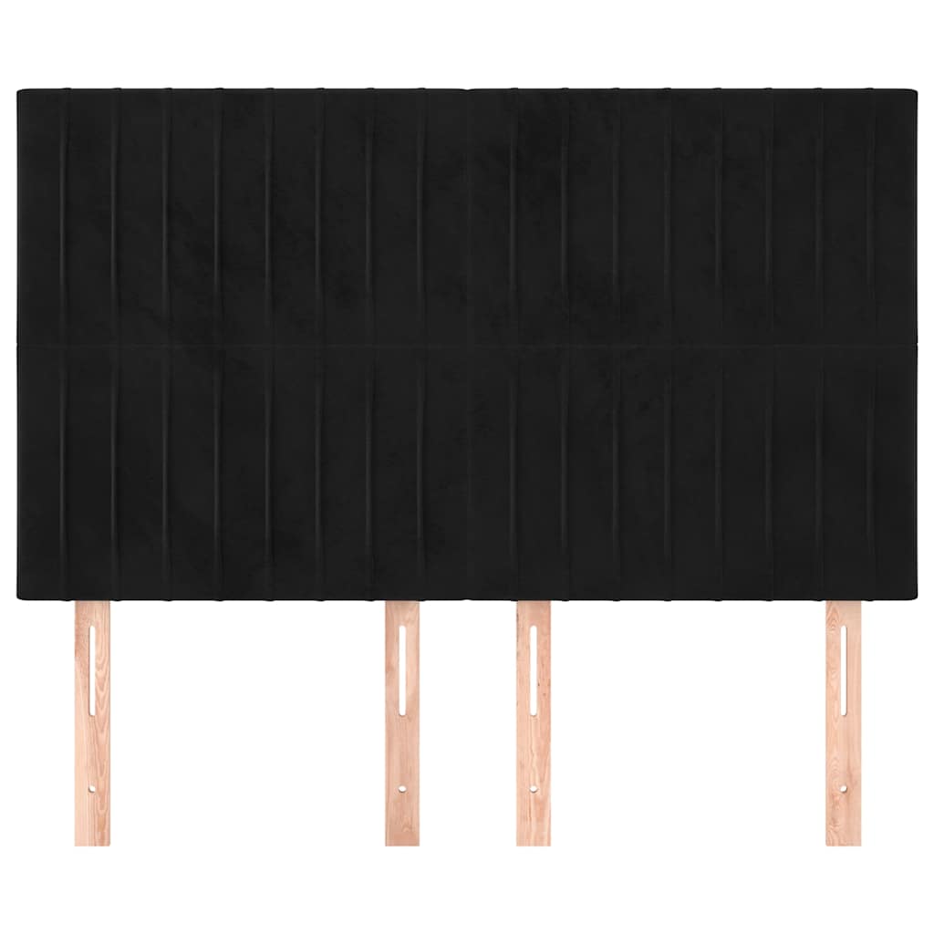 Vidaxl hoofdbord zwart 144x5x118 128 cm fluweel