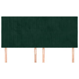 Vidaxl hoofdbord donkergroen 200x5x118 128 cm fluweel