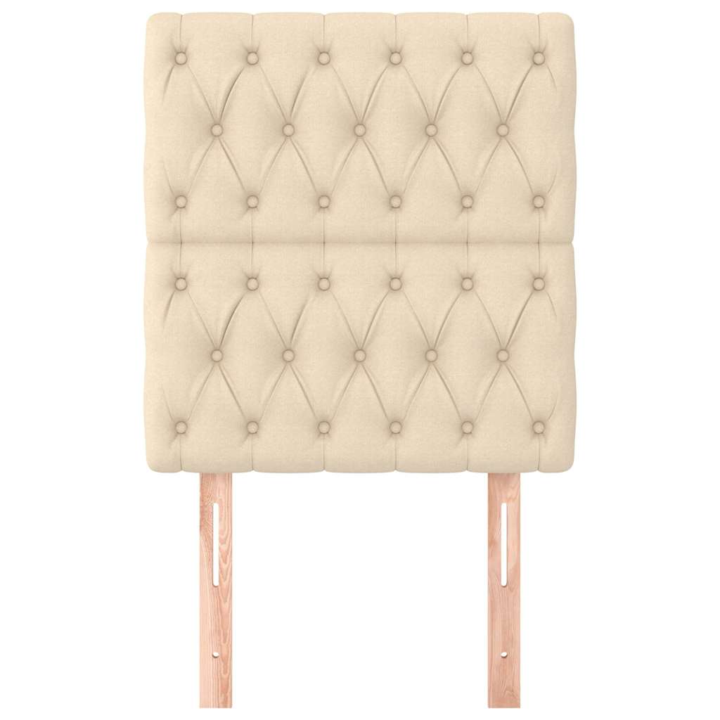 Vidaxl hoofdbord crème 80x7x118 128 cm stof
