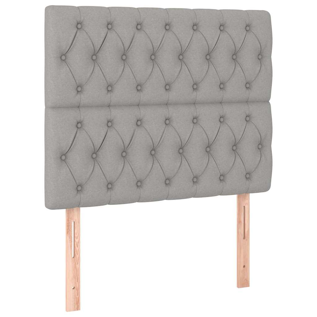 Vidaxl hoofdbord lichtgrijs 90x7x118 128 cm stof