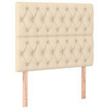 Vidaxl hoofdbord crème 90x7x118 128 cm stof