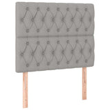 Vidaxl hoofdbord lichtgrijs 100x7x118 128 cm stof