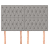 Vidaxl hoofdbord lichtgrijs 144x7x118 128 cm stof