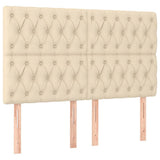 Vidaxl hoofdbord crème 160x7x118 128 cm stof