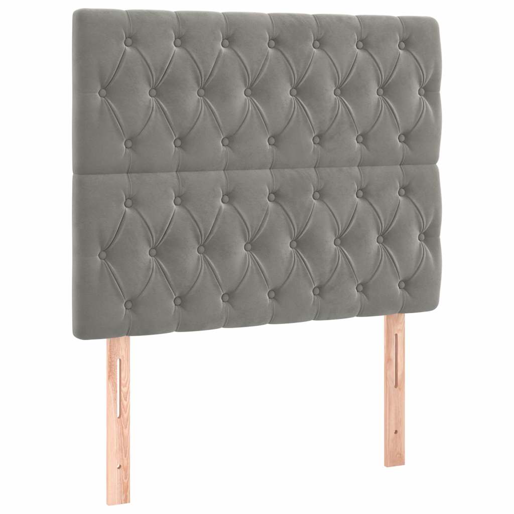 Vidaxl hoofdbord lichtgrijs 90x7x118 128 cm fluweel