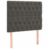 Vidaxl hoofdbord donkergrijs 100x7x118 128 cm fluweel