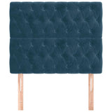 Vidaxl hoofdbord donkerblauw 100x7x118 128 cm fluweel