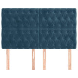 Vidaxl hoofdbord donkerblauw 144x7x118 128 cm fluweel