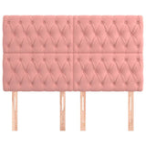 Vidaxl hoofdbord roze 144x7x118 128 cm fluweel