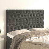 Vidaxl hoofdbord donkergrijs 160x7x118 128 cm fluweel