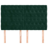 Vidaxl hoofdbord donkergroen 160x7x118 128 cm fluweel
