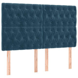 Vidaxl hoofdbord donkerblauw 160x7x118 128 cm fluweel