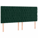Vidaxl hoofdbord donkergroen 180x7x118 128 cm fluweel