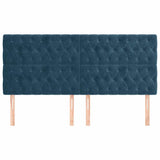 Vidaxl hoofdbord donkerblauw 200x7x118 128 cm fluweel