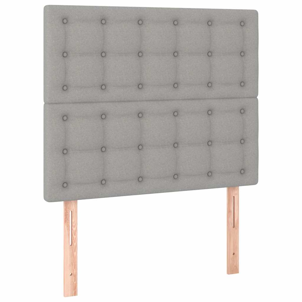 Vidaxl hoofdbord lichtgrijs 80x5x118 128 cm stof