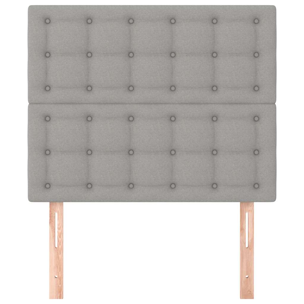Vidaxl hoofdbord lichtgrijs 90x5x118 128 cm stof