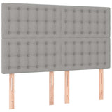 Vidaxl hoofdbord lichtgrijs 144x5x118 128 cm stof