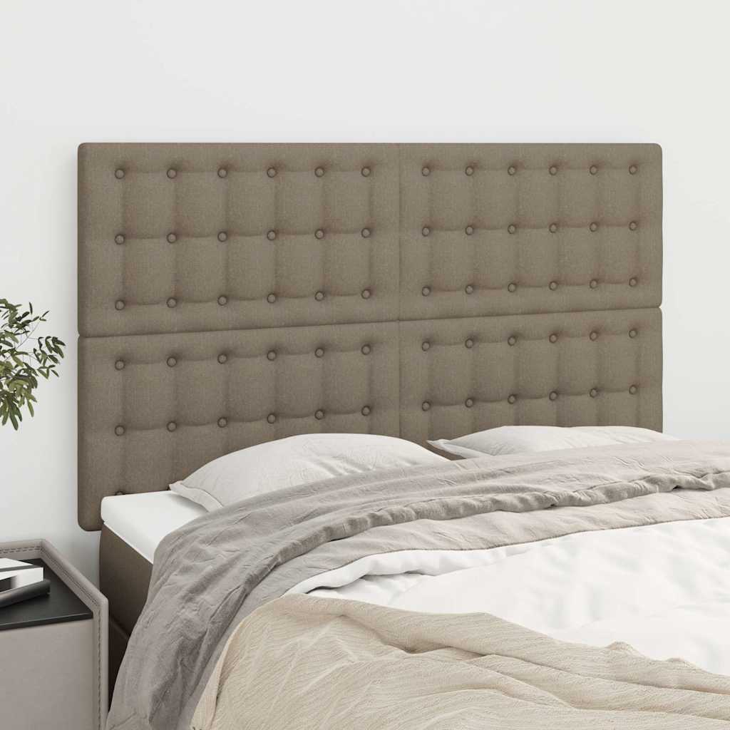 Vidaxl hoofdbord taupe 144x5x118 128 cm stof
