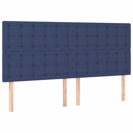 Vidaxl hoofdbord blauw 160x5x118 128 cm stof