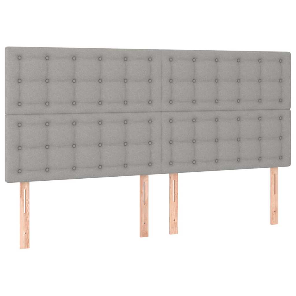 Vidaxl hoofdbord lichtgrijs 180x5x118 128 cm stof