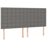 Vidaxl hoofdbord donkergrijs 200x5x118 128 cm stof