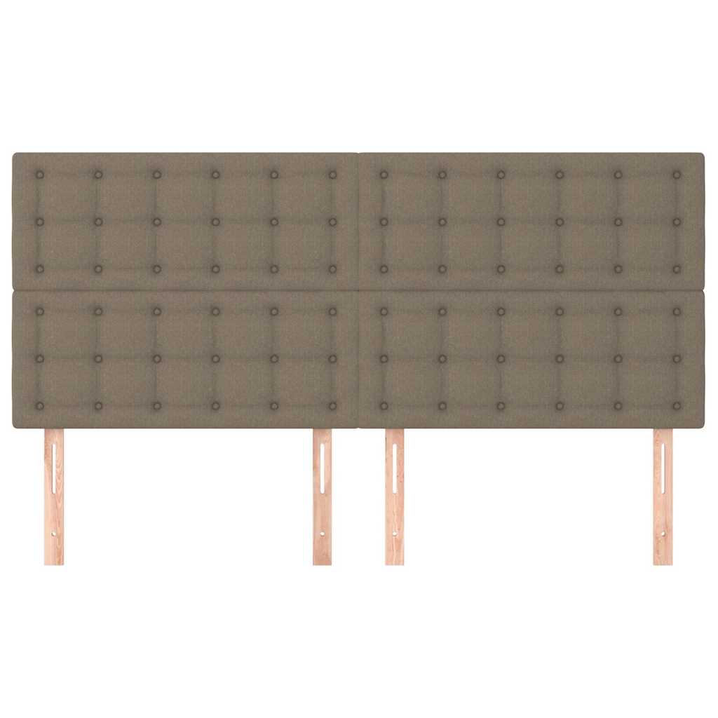 Vidaxl hoofdbord taupe 200x5x118 128 cm stof