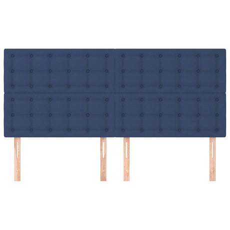 Vidaxl hoofdbord blauw 200x5x118 128 cm stof