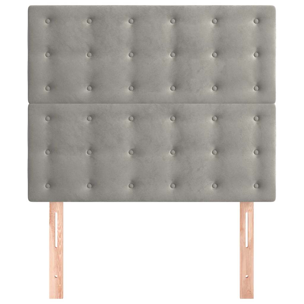Vidaxl hoofdbord lichtgrijs 80x5x118 128 cm fluweel