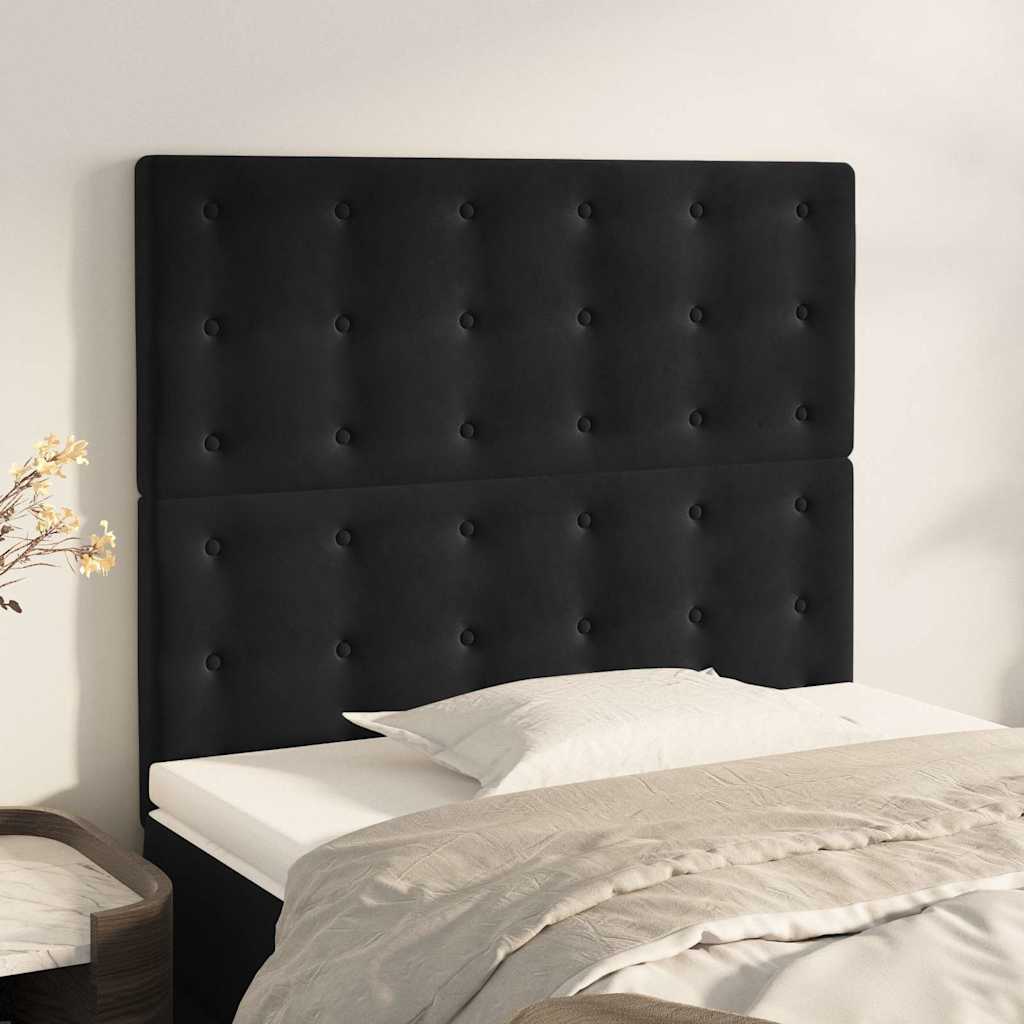 Vidaxl hoofdbord zwart 100x5x118 128 cm fluweel