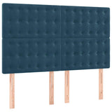 Vidaxl hoofdbord donkerblauw 144x5x118 128 cm fluweel