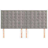 Vidaxl hoofdbord lichtgrijs 160x5x118 128 cm fluweel